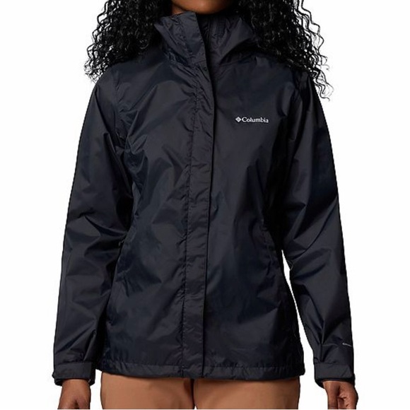 Columbia Women's Black Rain Jacket - Picture 1 of 16